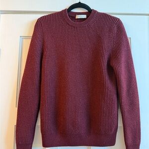 Sandro Men's Crewneck Sweater in Burgundy